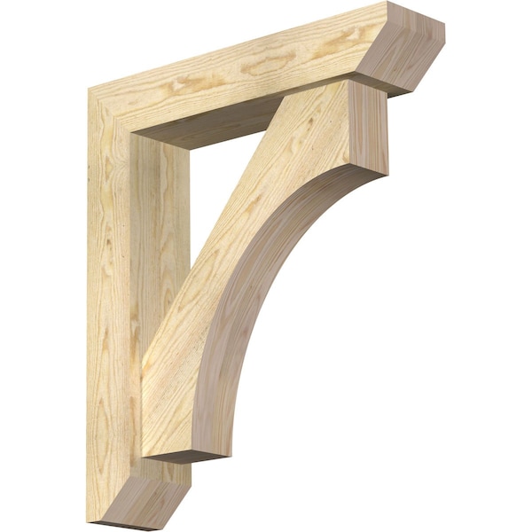 Ekena Millwork Westlake Slat Rough Sawn Bracket w/ Offset Brace, Douglas Fir, 6"W x 26"D x 30"H BKT0604X26X30WTL06RDF - main